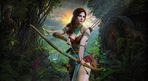 Rise Of The Tomb Raider Hunter Lara Wallpaper
