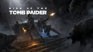 Rise Of The Tomb Raider Wolves Encounter Wallpaper