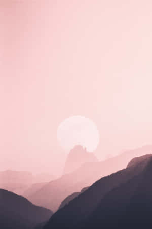 Rising Above The Clouds - A Pink Moon Wallpaper