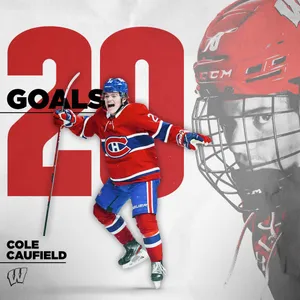 Rising Star - Cole Caufield's 20 Goal Poster Art Wallpaper