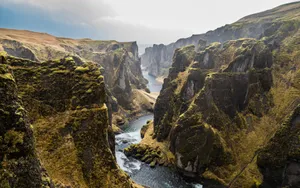 River In Iceland Desktop Wallpaper