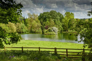 River Park New England Summer Wallpaper