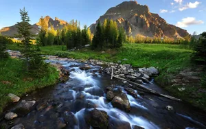 River Rocky Mountains Nature Photography Wallpaper