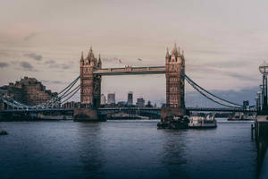 River Under Tower Bridge In London Wallpaper