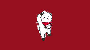 Rj Bt21 In Maroon Wallpaper
