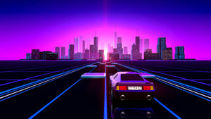 Road To Retrowave City Wallpaper