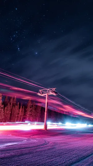 Roadside Neon Aesthetic Iphone Wallpaper