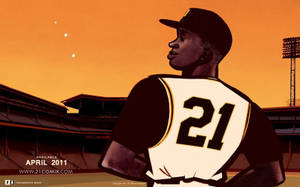 Roberto Clemente - Iconic Comic Vector Design Wallpaper