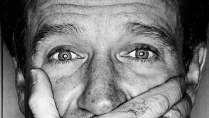 Robin Williams Tantalizing Eyes Portrait Wallpaper