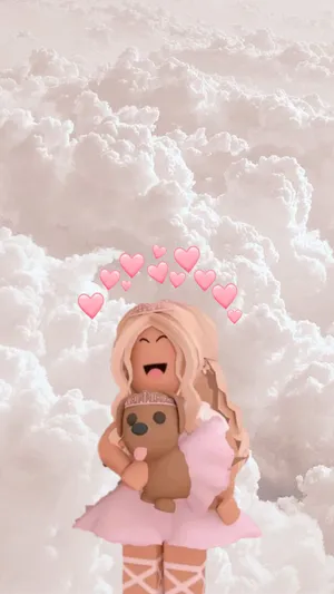Roblox Aesthetic Girl Dog Iphone Wallpaper