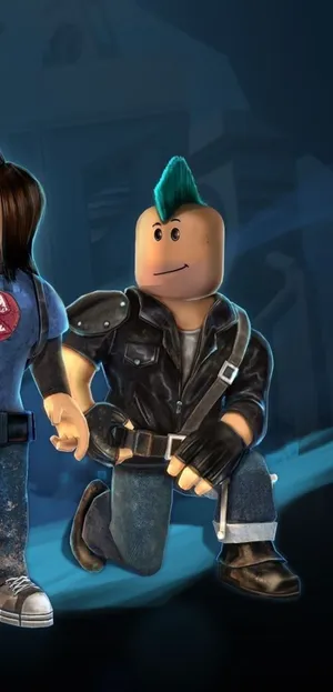 Roblox Mohawk Guy Character Iphone Wallpaper