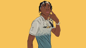 Rock And Roll Polo G Cartoon Wallpaper