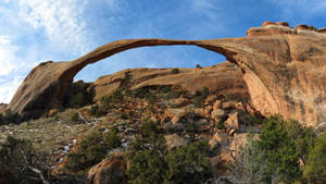 Rock Arc At Arches National Park Wallpaper