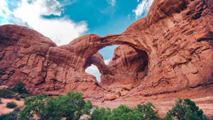 Rock Formation At Arches National Park Wallpaper