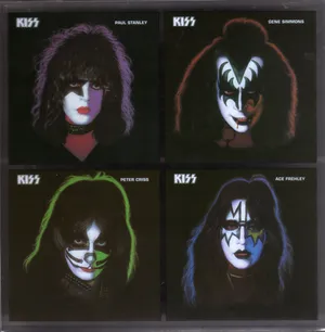 Rock Legends: The Iconic Kiss Band Members Wallpaper