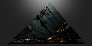 Rock-like Black Pyramid Wallpaper