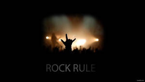 Rock Sign At Cool Music Event Wallpaper