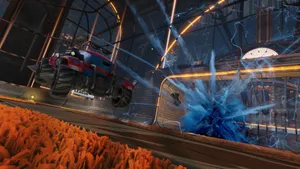 Rocket League Blue Explosion 1920x1080 Wallpaper
