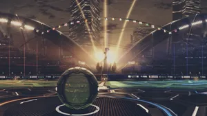 Rocket League Hd Glowing Stadium Wallpaper