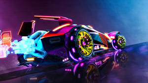Rocket League Hd Neon Car Wallpaper