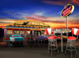 Rockin' Retro 50s Diner Wallpaper