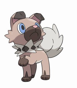 Rockruff Pausing Walk Wallpaper