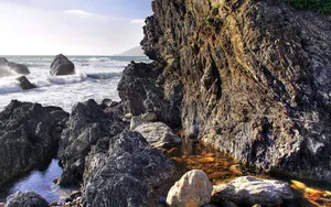 Rocks Along The Coast Wallpaper