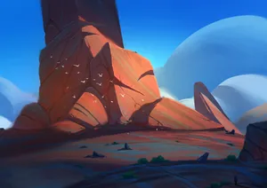 Rocks And Birds Wallpaper