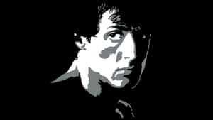 Rocky Balboa Black-and-white Art Wallpaper