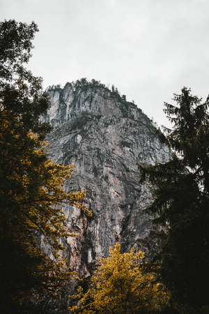 Rocky Cliff Iphone Landscape Wallpaper