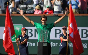 Roger Federer Indian Wells Bnp 2017 Wallpaper