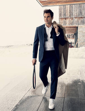 Roger Federer Tennis Fashion Icon Wallpaper