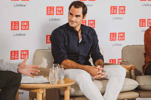 Roger Federer Uniqlo Partnership Wallpaper