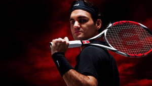 Roger Federer Wilson Tennis Poster Wallpaper