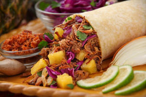 Rolled Grilled Meat Burrito Wallpaper