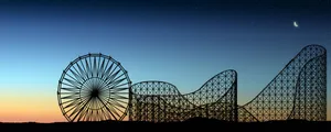 Rollercoaster Silhouette Wide Wallpaper