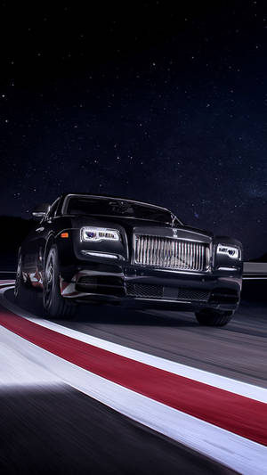 Rolls-royce 4k Wraith On Blurry Road Wallpaper