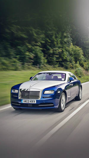 Rolls Royce Blue And White Wallpaper