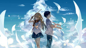 Romantic Anime Couples Kaori Violin Heaven Wallpaper