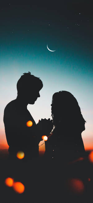 Romantic Couple Silhouette Love Iphone Wallpaper