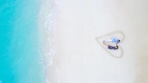 Romantic Love Sand Heart Wallpaper