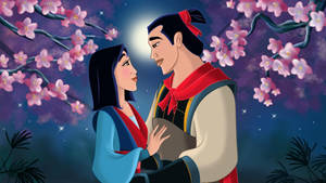 Romantic Mulan And Li Shang Wallpaper