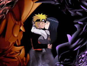 Romantic Naruto Anime Couple Kiss Wallpaper