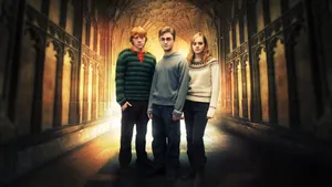 Ron Weasley With Harry And Hermione Wallpaper
