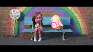 Rons Gone Wrong Rainbow Brick Wall Wallpaper