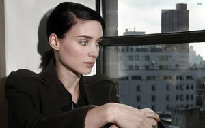 Rooney Mara Gazing Outdoor Wallpaper