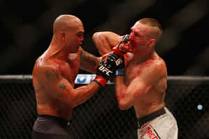 Rory Macdonald Bloody Fight With Robbie Wallpaper
