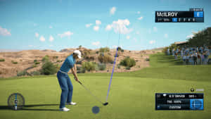 Rory Mcilroy During Golf Match Wallpaper