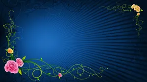 Rose Flower Border Wallpaper