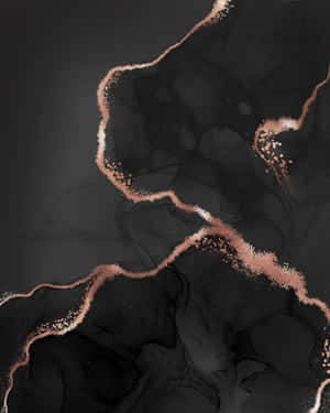 Rose Gold And Black Hydro Dip Art Wallpaper